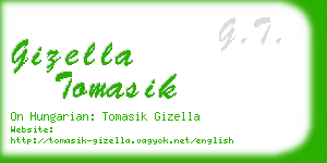 gizella tomasik business card